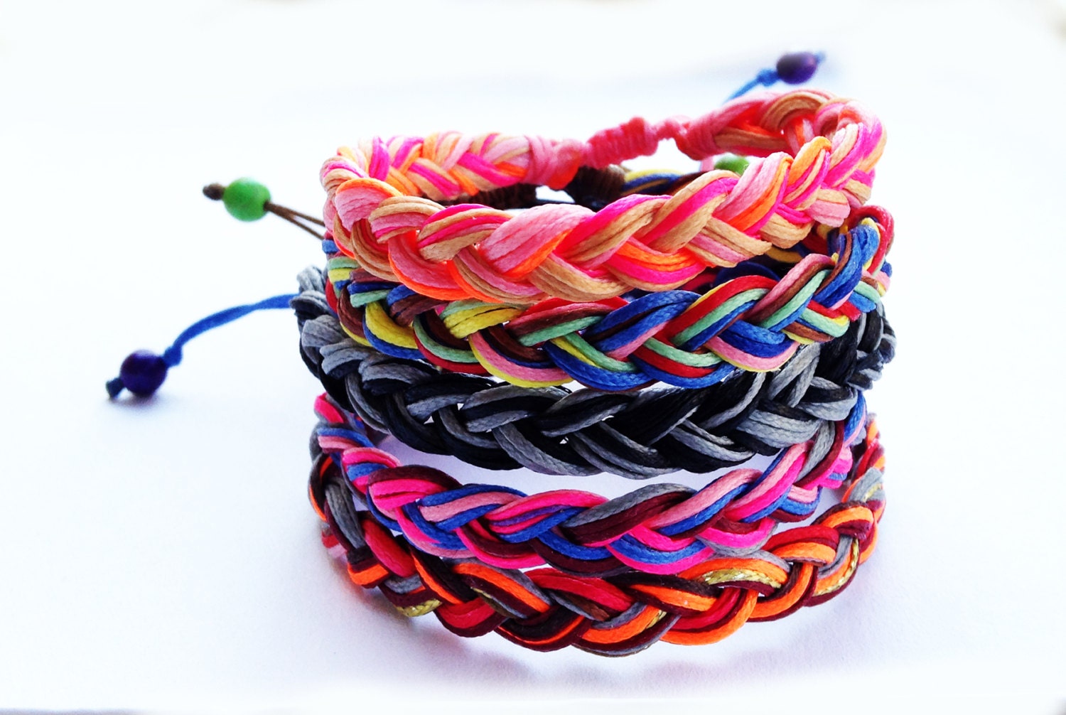 Surf Braided Bracelet - Multi Color Adjustable