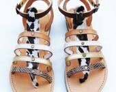 Greek Leather sandals - Multi color