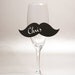 20 Place Cards, Mustache, Wine Glass Decor, Original Calligraphy, Cutout, Scrapbook, Papercut by Mama Tita