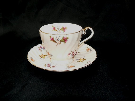 Aynsley Fine Bone China  Floral  Cup and Saucer
