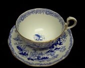 Rare Blue Willow Style Royal Albert Cup and Saucer