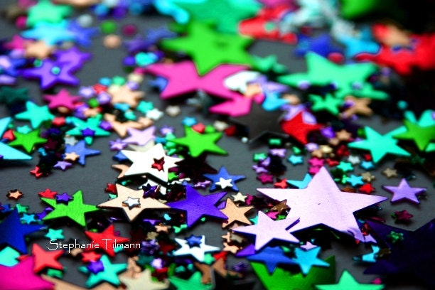 Stars,Constellation, New Year, 2013, Blue, Green,  Purple, 8x10 Print, Galaxy, Metallic, Silver