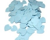 Paper Heart Confetti - 200 Light Blue Hearts for Parties or Weddings - HookUUpCustomCrafts