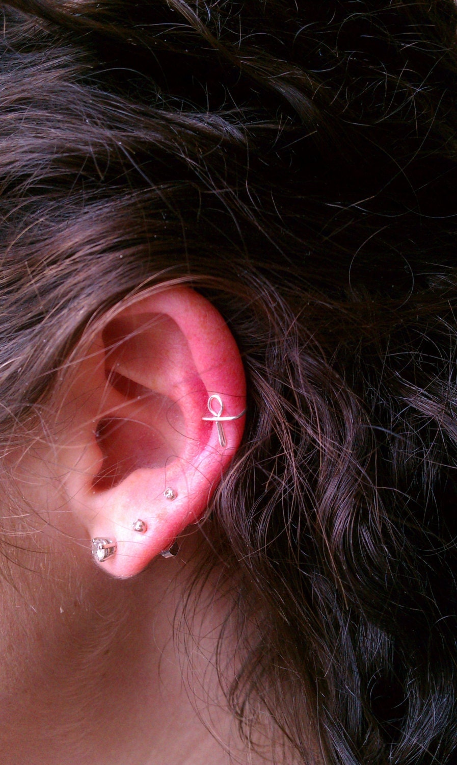 Ankh or Abstract Ear Cuff