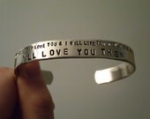There is no pretending, I'll love you then Cassandra Clare The Mortal Instruments Hand Stamped Jace Herondale Aluminum Cuff Bracelet Geekery