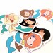 Cute mermaid stickers - pack of 8