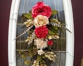 Spring Wreath Summer Wreath Teardrop Door Twig Swag Vertical Decor