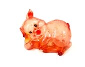 Piggy Bank Savings Bank Vintage Bank Large  Pink pig Bank