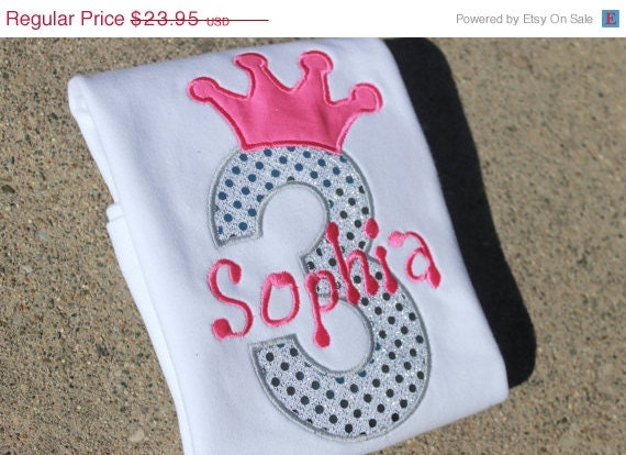 HUGE SA:E- Sequins,Girl,Princess,Prince, Personalized Birthday Shirt or Onesie, 1st birthday, 2nd birthday,  3rd birthday, 4th birthday, 5t