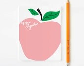 Personalized Stationery for kids // Teacher Stationery // Apple Stationery // Teacher Stationary // Choose your colors