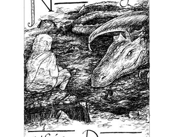 Never Laugh at Live Dragons art print