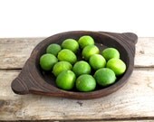 Antique Wooden Bowl - Rustic Wood Serving Bowl - Primitive Home Decor