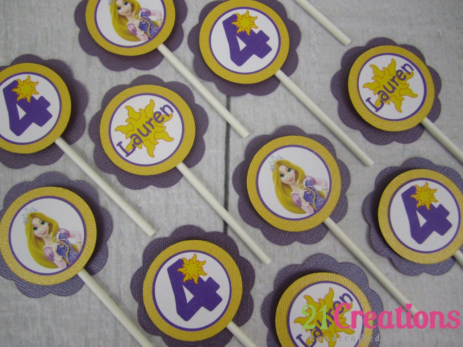 Tangled Cupcake Toppers - set of 12 Il_170x135