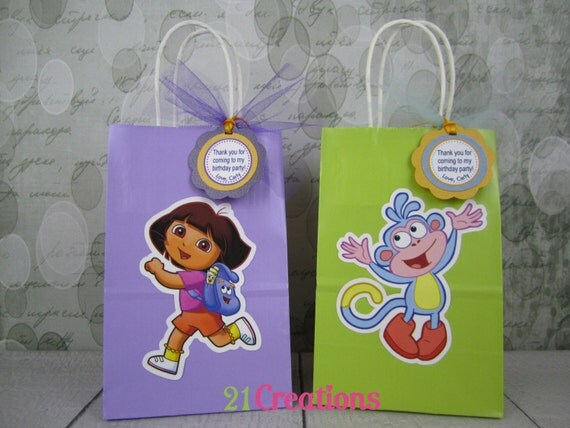 Dora the Explorer Favor Bags - set of 8 Il_570xn