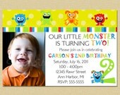 Little Monster Rawr Birthday Invitation - Yellow Il_170x135