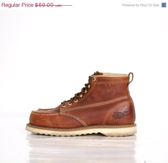 ON SALE Vintage Work boots Hiking Boots by Field and Forest Mens 8