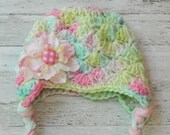 Newborn Spring / Summer Hat photography prop, Handspun Merino, Ready-to-Ship