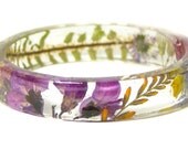 Flower Resin Bangle-Flower Jewelry- Resin Bangle- Real Flowers- Flower Bracelet-Resin Jewelry-Spring Jewlery