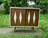Mid Century Inspired Bookcase / Media Storage / DVD Cabinet 36"