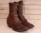 Vintage made in USA brown Hathorn packer boot size 11.5D