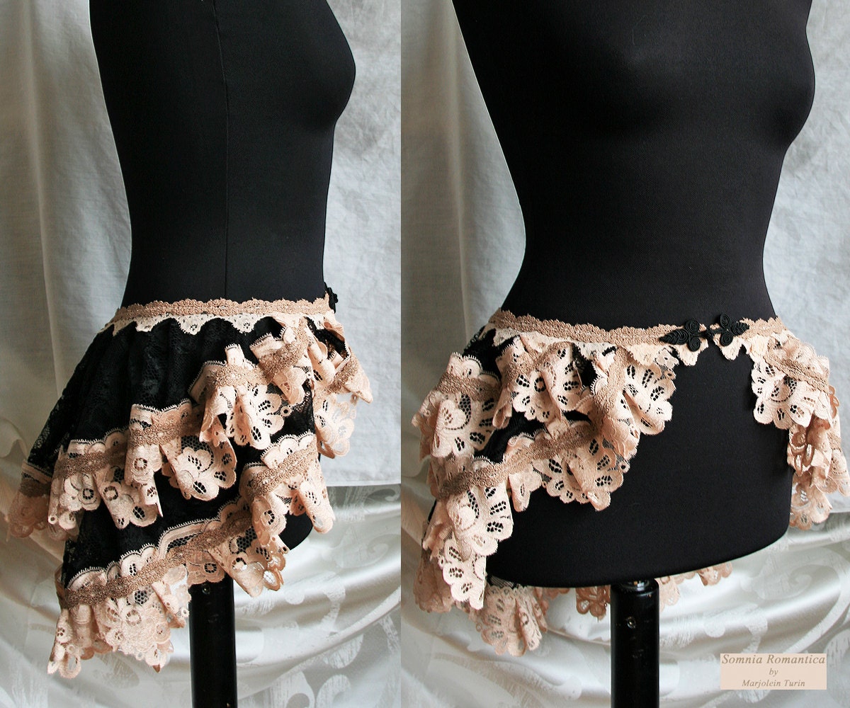 Bustle skirt, burlesque victorian skirt, edwardian, steampunk, Somnia Romantica by Marjolein Turin
