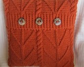Branching Out cable knit 18x18 pillow cover