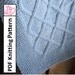 PDF Knitting Pattern - Diamond Cable Baby Blanket/throw/afghan 28 x 36