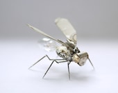 RESERVED Mechanical Wasp Sculpture Hornet Bee Recycled Watch Parts Arthropod Figurine Stems Lightbulb Arthropod Fly Buzz Gershenson