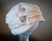 Newborn Cloche, Ivory Satin and Lace, Photo prop