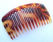 Vintage Faux Tortoise Hair Comb Vintage Fake Tortoise Comb Vintage Plastic Hair Comb Vintage Animal Print Hair Comb Vintage 70s Hair Comb