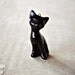 Black cat - Ceramic cat necklace - Chat noir - Handmade ceramic cat in fine delicate shape. black cat necklace Etsy UK