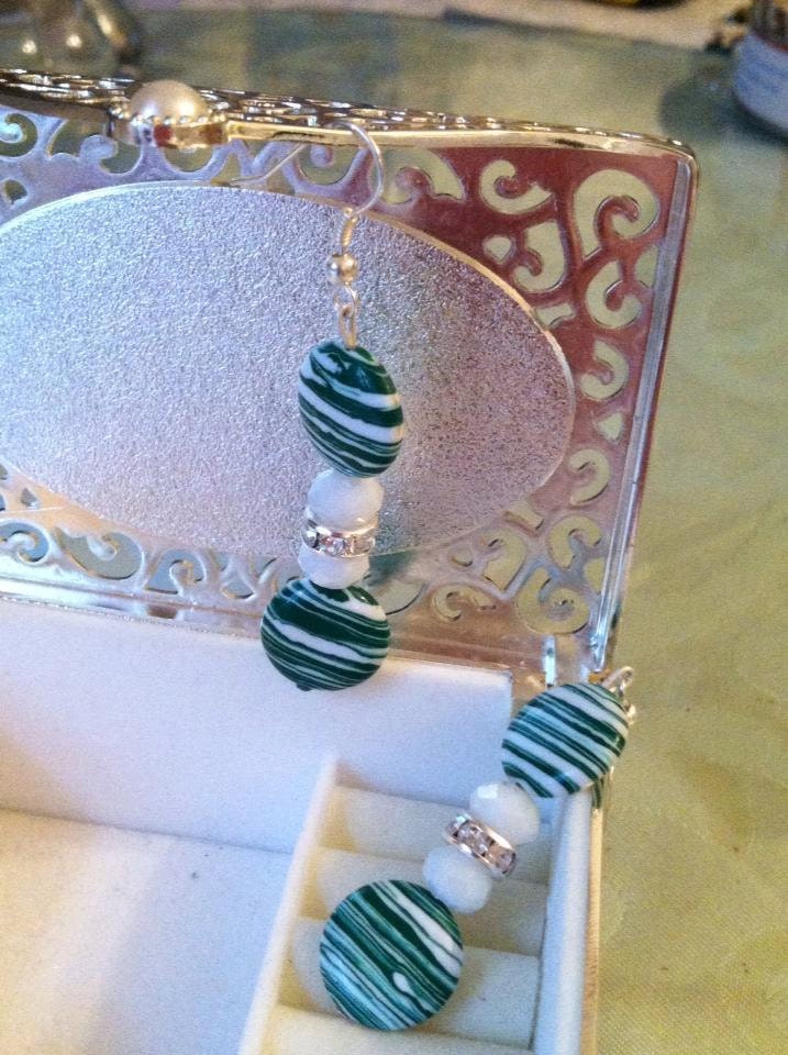 Casilica Stone &, Swarvorski Crystals Earrings