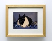 Blue Biker Bunny Print
