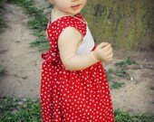 Girl's Red, White and Blue Summer Jumper Dress - READY TO SHIP
