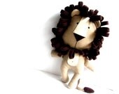 LION stuffed lion rag doll soft toy stuffed toy lion plushie lion softie stuffed animal handmade toy brown 30 cm 11.8"