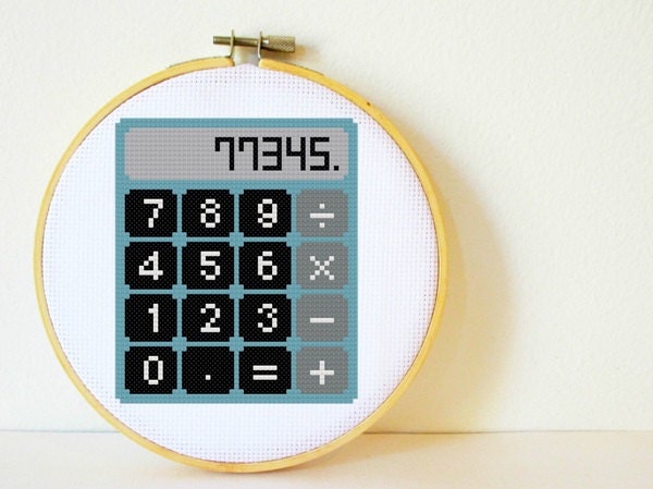 Counted Cross stitch Pattern PDF. Instant download. Calculator. Includes easy beginners instructions.