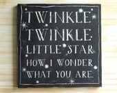 Nursery Wall Art Twinkle Twinkle Little Star Box Nursery Wall Art Nursery Rhyme Sign