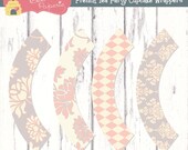 French Theme Tea Party / Birthday Party Cupcake Wrappers - DIY Printable File Il_170x135