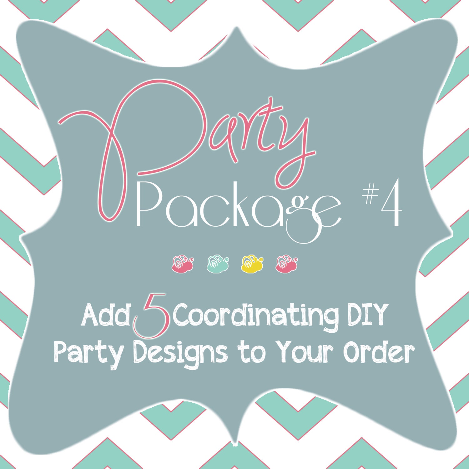 Party Package 4 - Add Any 5 Coordinating Printable Party Items to your Invitation Order Il_170x135