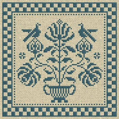 Five Flowering Lilies - Instant Download PDF cross-stitch pattern