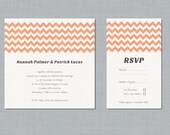 Printable Wedding Invitation Set - Chevron