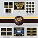Star Wars Party - Classic Saga Printable Birthday Party Decorations - Gold Yellow Black - COMPLETE SET