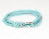 Fish Hook Bracelet - Aqua Blue