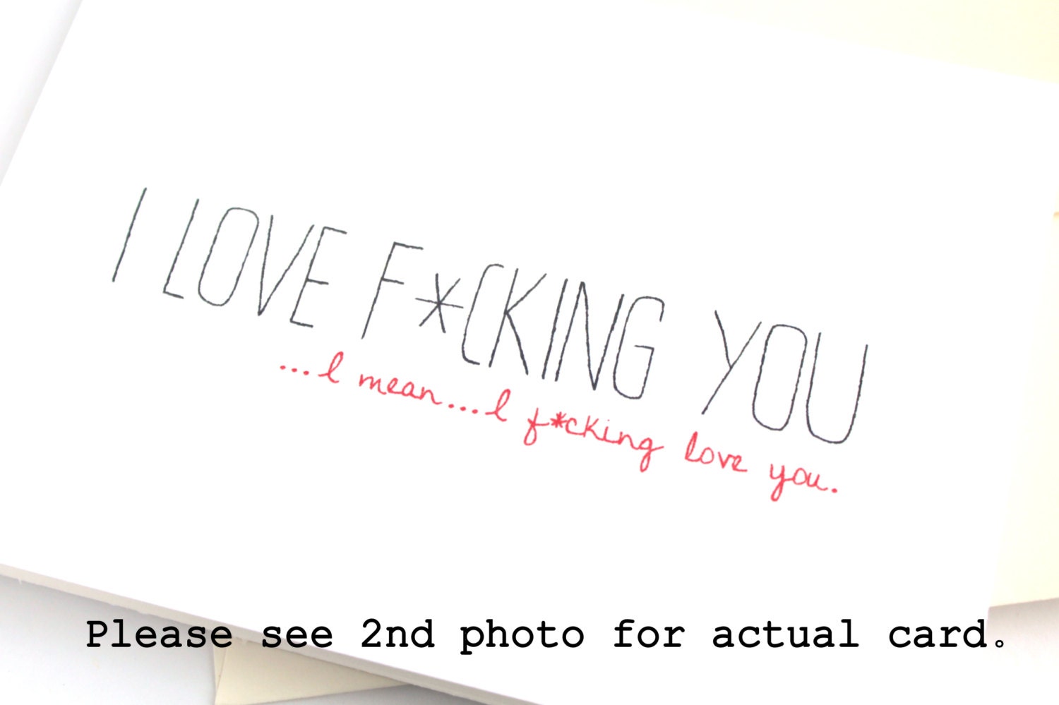 Adult Love Card. Funny Anniversary Card. Simple Just Because Card. Cheeky Card.