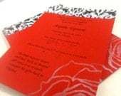 Bridal Shower Invitations - Dots of Love - Black & White - Qty -1 sample