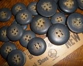 Cool Vintage Coat Buttons -Matte Espresso & Cream plastic choose 1" or 13/16" (Sizes 40L 32L 20- 25mm) Horn sewing 4-hole bulk flatback suit
