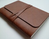 Leather Bound Artist Sketchbook Light Brown Leather with a Distressed Finish