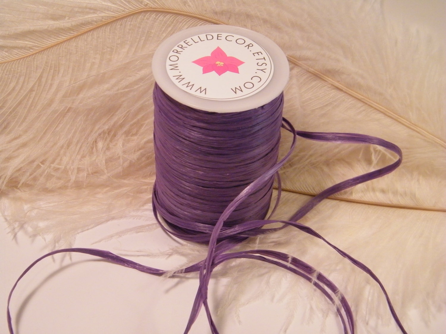 Raffia Ribbon -Lavender Pastel Purple - Gift Wrap Idea - Summer Spring  Wedding Decor Ribbon - Favor Box Ribbon - 1/4" - 100 yard spool
