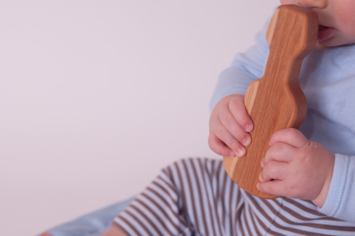 Baby Rattle & Teether - Natural, Organic and Safe Teething Guitar Rattle
