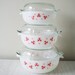 set of three 1960s Sputnik Phoenix casserole dishes